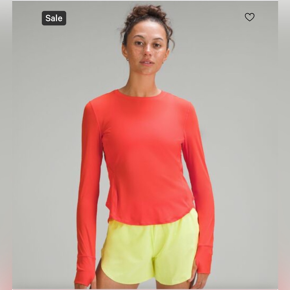 lululemon athletica Red Long Sleeve Top